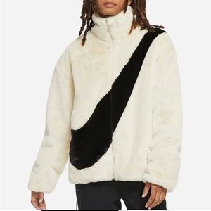 Faux Fur Nike Zip up Jacket
